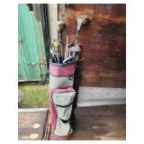 Golf Bag with Assorted Clubs