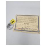 Silver Coin With COA