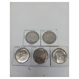 5X BID Five 1972 $1 Coins