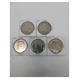 5 X BID Five 1972 $1 Coins
