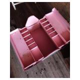 Pink Metal Organizer Box