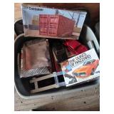 Tote of Model Cars and Accessories