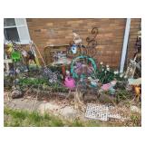 Garden Decor Lot With Various Items