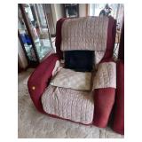 Red Upholstered Electric Recliner