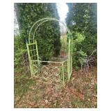 Ornate Metal Garden Arbor