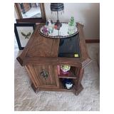 Wooden Side Table With Shelving