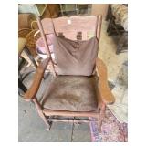 Wooden Armchair with Cushion