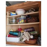Kitchen Items in Cabinet
