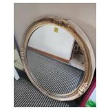 Round Framed Mirror & rug