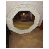 White Ornate Framed Mirror