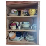 Contents of Shelving: Mugs and Plates