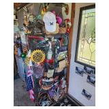 Metal Rack With Various Items