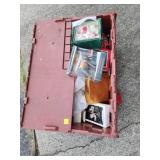 Plastic Bin With Assorted Items