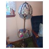 Stained Glass Floor Lamp With Table