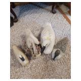 Wooden Bird and Swan Figurines