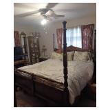 Wooden King Duel Comfort Bed & Bedding