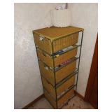 Wire Rack with Wicker Baskets