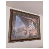 Three Framed Tiger Artworks