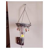 Hanging Glass and Metal Vase