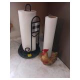 Two Decorative Paper Towel Holders