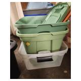 3xBID Plastic Storage Bins