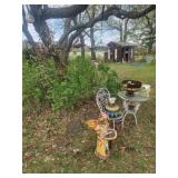 Garden Decor With Metal Chairs