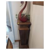 Decorative Glass Sculpture on Pedestal