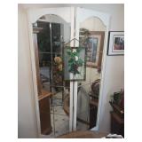 Mirrored Folding Door with Hangings