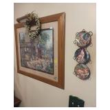 Framed Cottage Print with Decor