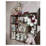 Wood Display Shelf With Figurines
