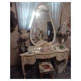 White Vanity With Contents Included