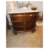Wooden Chest with Marble Top
