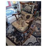 Wooden Rocking Chair With Cushions