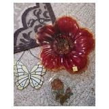 Decorative Glass Bowl and Suncatchers