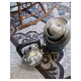 Ceramic Water Fountain and Teapot