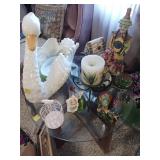 Decorative Items on Glass Table
