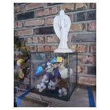 Glass Display With Angel Figurine