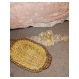 Decorative Basket and Cherub Plaque