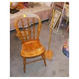 Wooden Chair and Heart-Shaped Stand