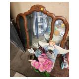 Wood-Framed Triple Panel Mirror