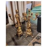 Ornate Brass Candelabras