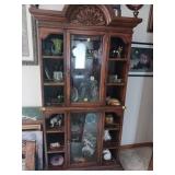 Wooden Display Cabinet With Glass Doors