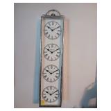 Four-City Wall Clock Display