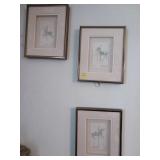 Three Framed Artwork Pieces