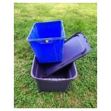 2xBID Plastic Storage Bins