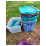 5xBID Plastic Storage Bins