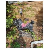 Cast Horse Statue with Saddle Accent