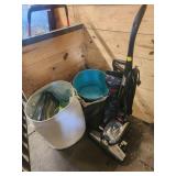 Household Cleaning Supplies and Vacuum