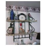 Two-Tier Metal Wall Shelf Unit