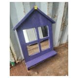 Purple Wall Mirror With Hooks